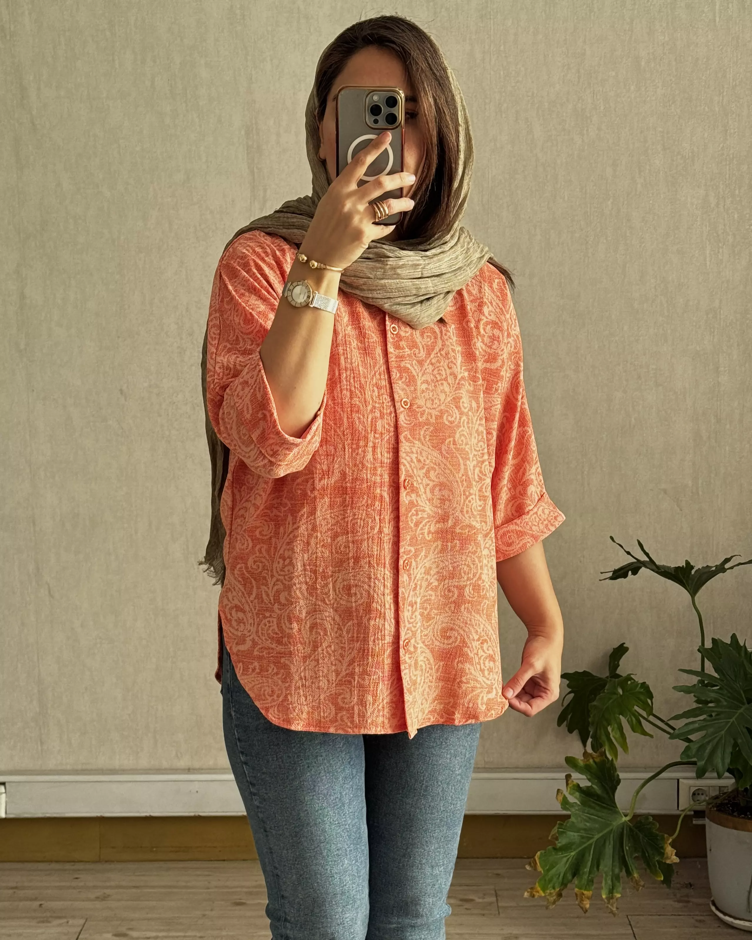 شومیز مانتویی ترمه